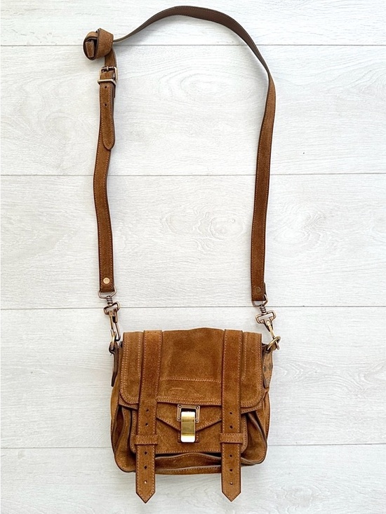 Proenza Schouler Handbags - Proenza Schouler Mini Suede PS1 Crossbody Bag in Caramel